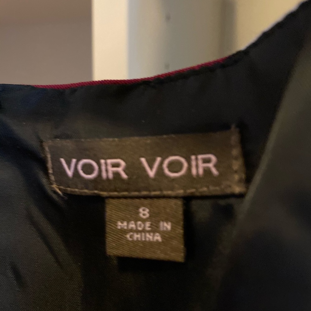 Black burgundy and white dress